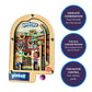 Upbounders® Alma’s Way™ Bodega Wooden Pinball - Pocket-Size Wooden Travel Pinball Toy for Kids 3+ - Neighborhood Shop Pretend Play
