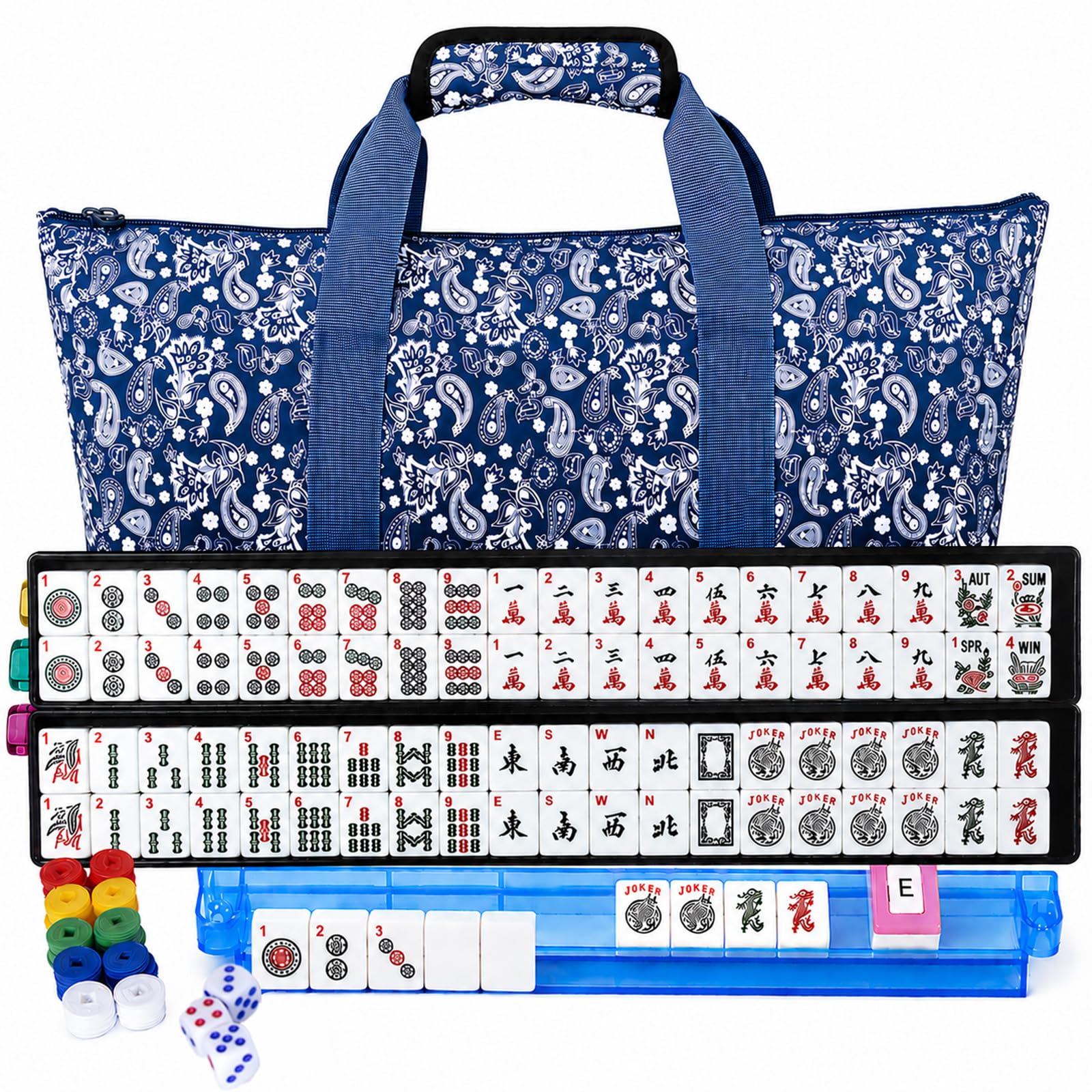 ASONA American Mahjong Tiles Set with Racks