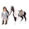 Lori - Mini Doll & Toy Horse - Small 6-Inch Doll & Gypsy Vanner Horse - Set with Clothes, Animal & Accessories - Playset for Kids - Ansley & Arabel