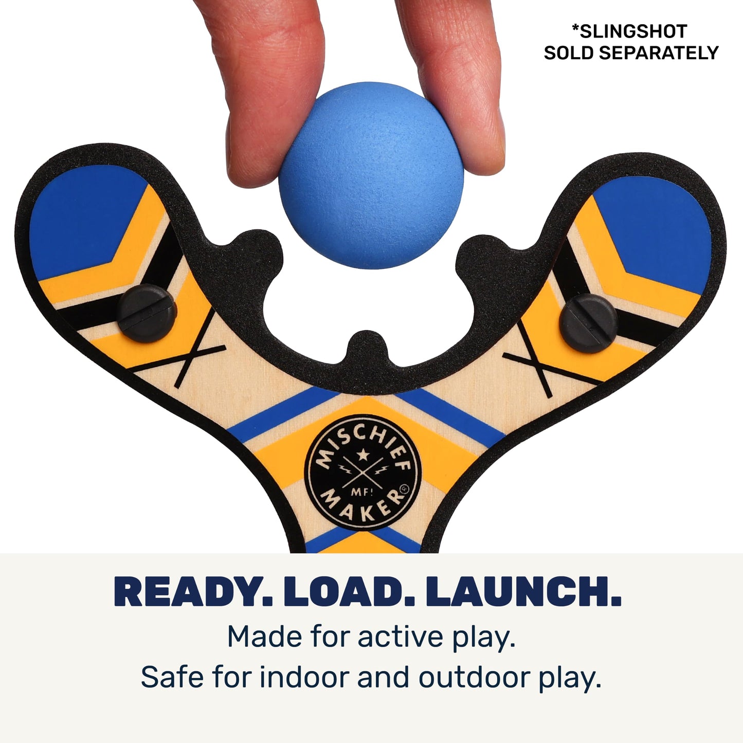 Mighty Fun! Mischief Maker® Toy Slingshot Foam Balls Refill Pack - Made from EVA Foam - Colorful Soft Foam Balls for Sling Shot Toys - Boys and Girls