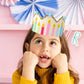LINGANA Customizable Felt Party Crown for Kids, Toddlers, Adults, Baby Girls - Photo Prop, Birthday Tradition