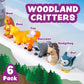 Tub Works® Woodland Animals Watertight Baby Bath Toys, 6 Pack | Sealed, No Hole Bath Toys Design Keeps Moisture Out | Soft, Squeezable & Float on