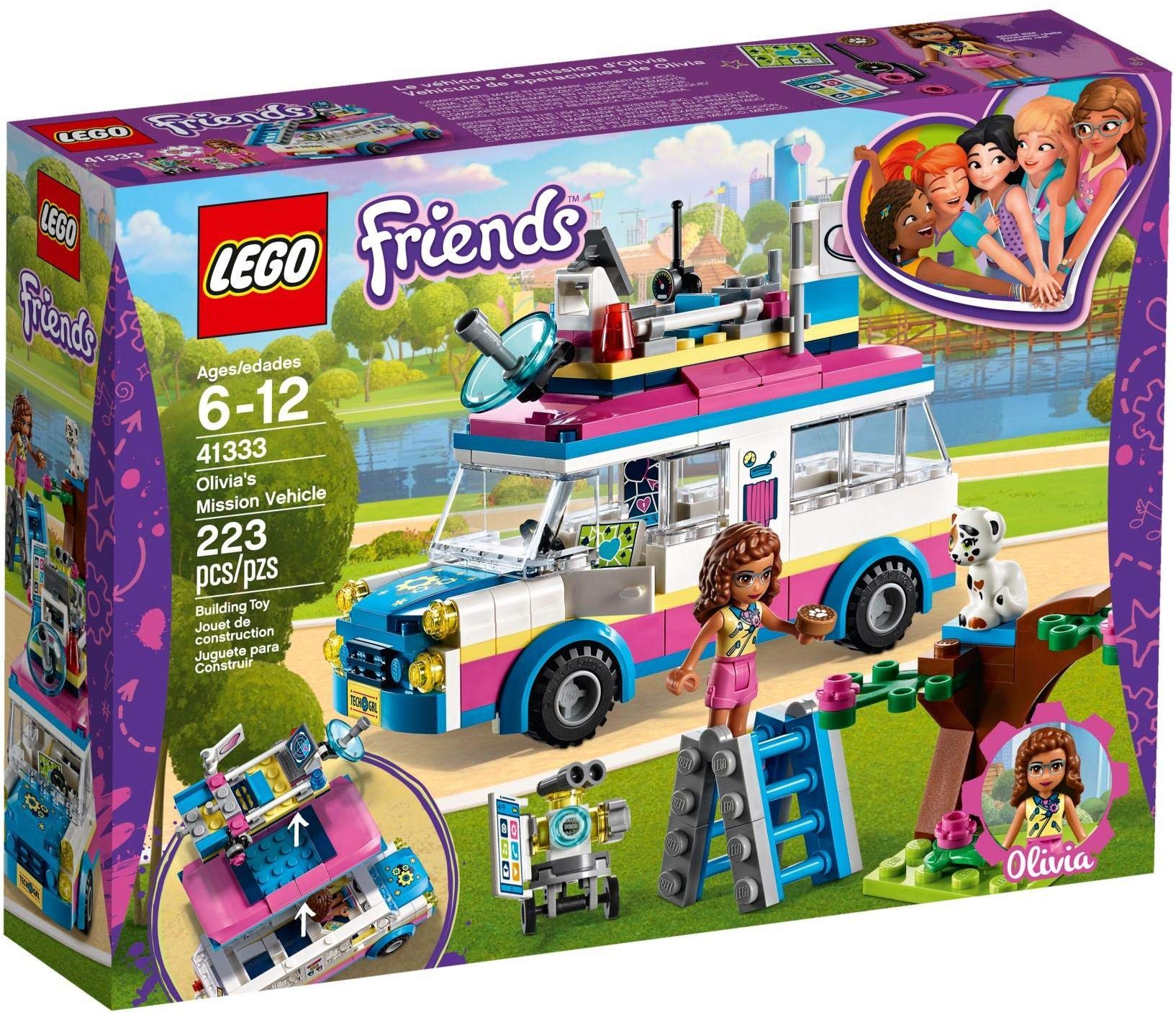 LEGO Friends Olivia’s Mission Vehicle 41333 Building Set (223 Pieces)