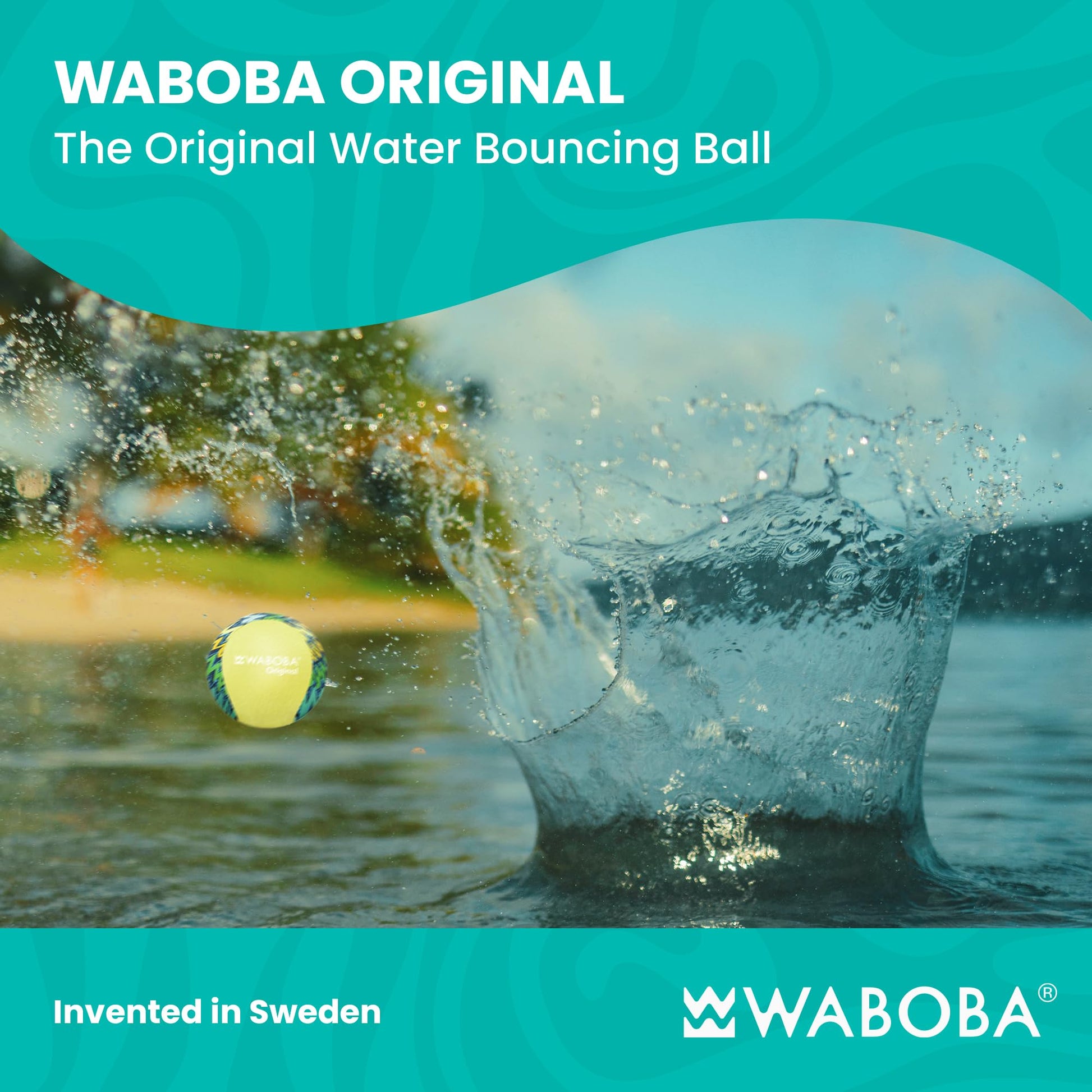 Waboba Original Water Skipping Ball Toy, Zigzag