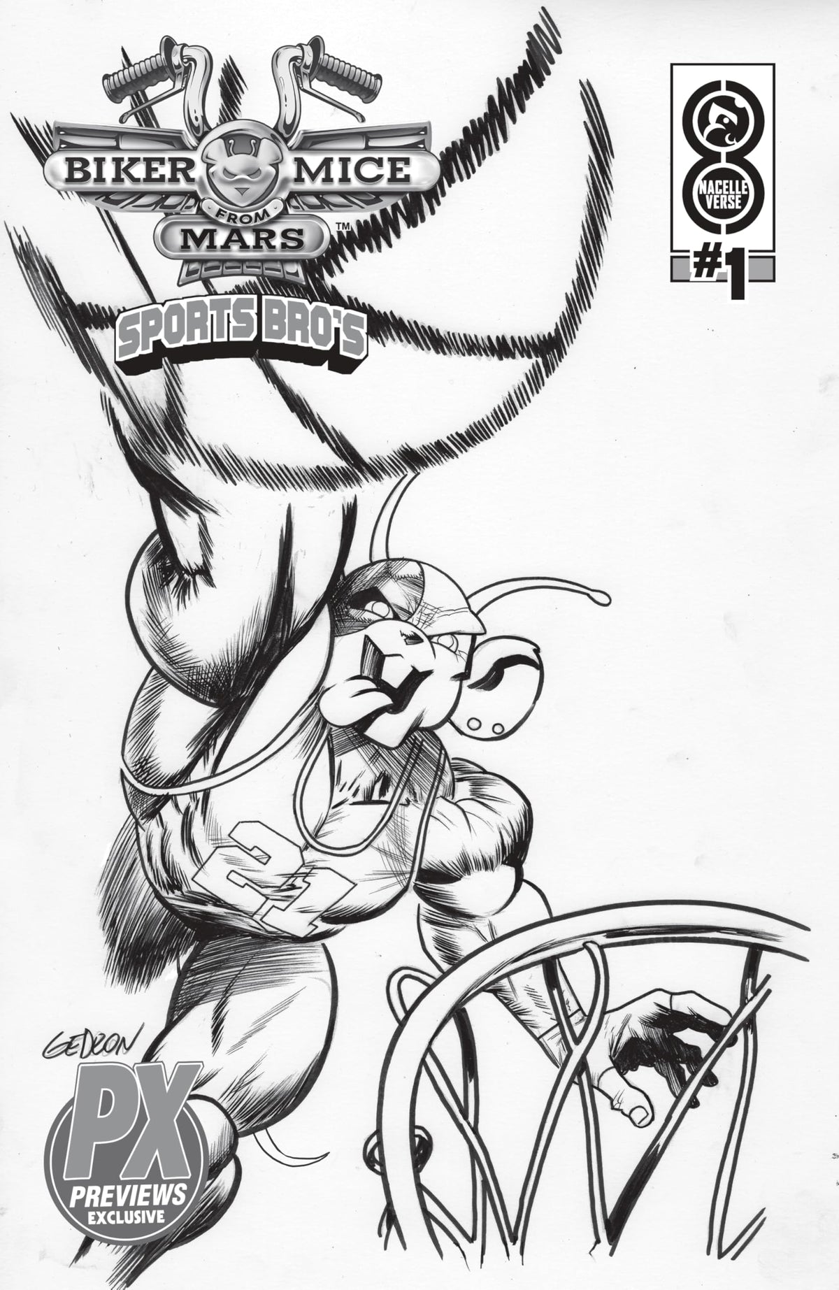 Biker Mice from Mars: The Sports Bro’s Vinnie (Black & White) Previews Exclusive Action Figure