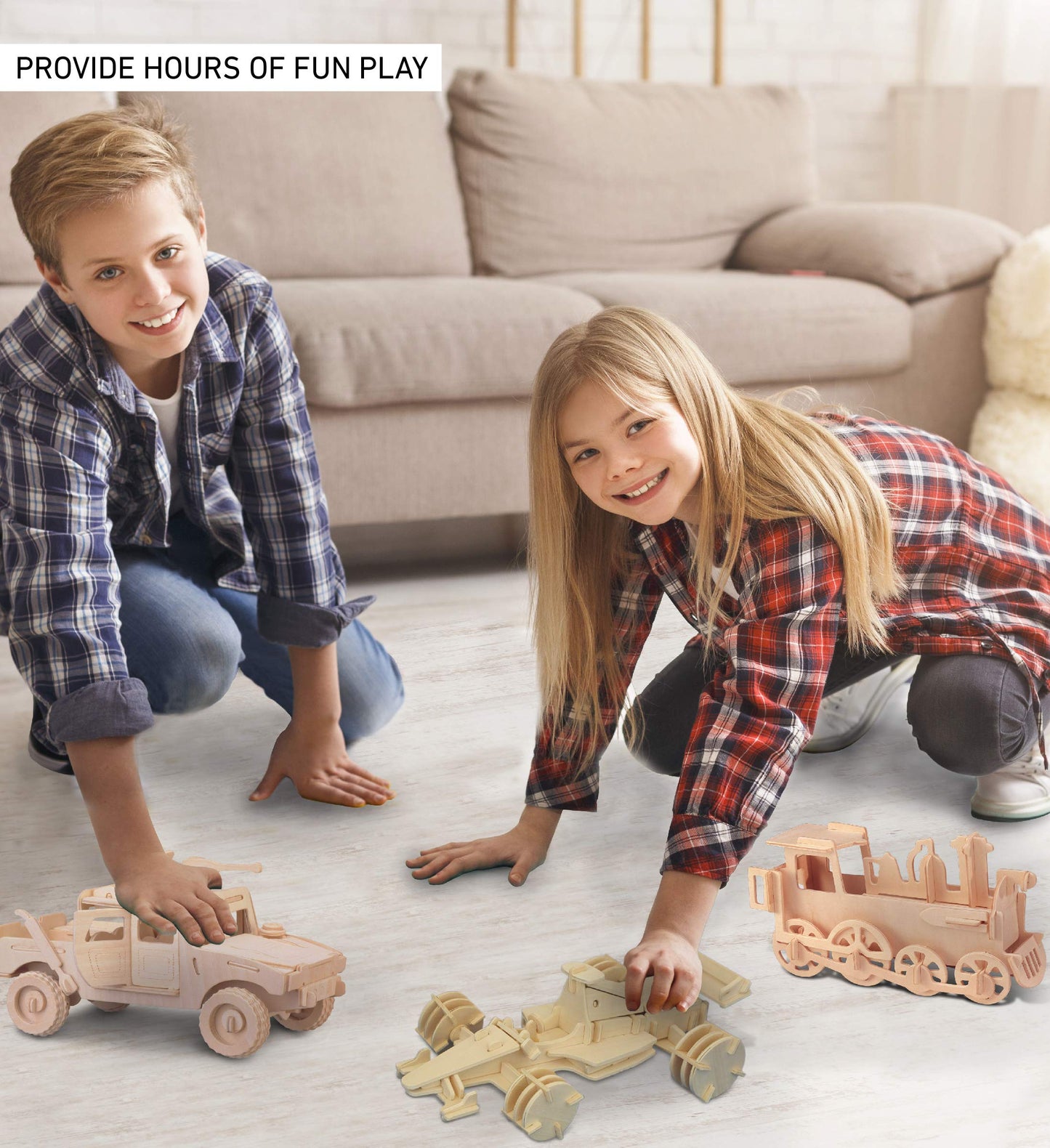 Puzzled Formula 1 3D Natural Wood Puzzle (91 Piece)