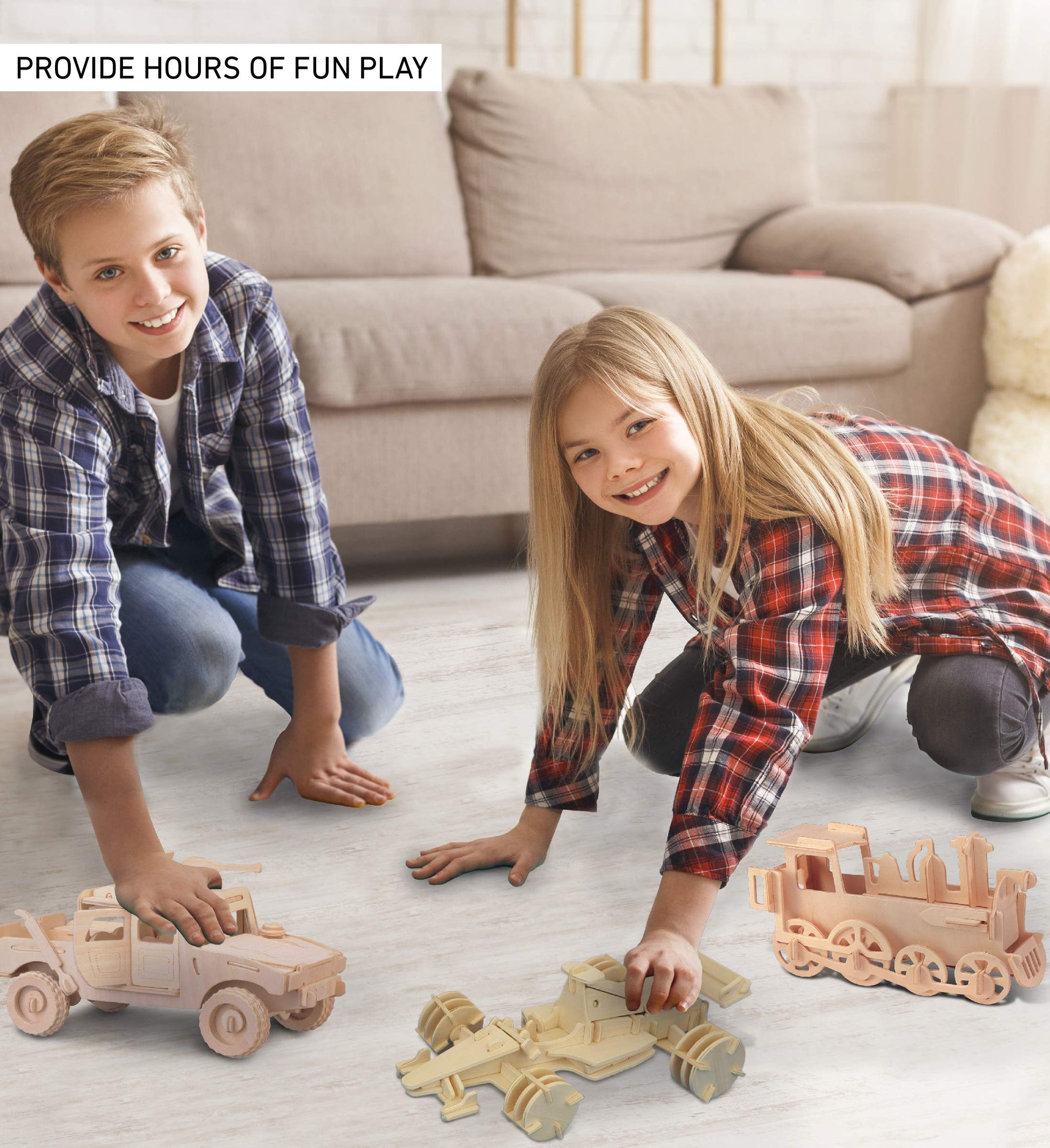 Puzzled Formula 1 3D Natural Wood Puzzle (91 Piece)