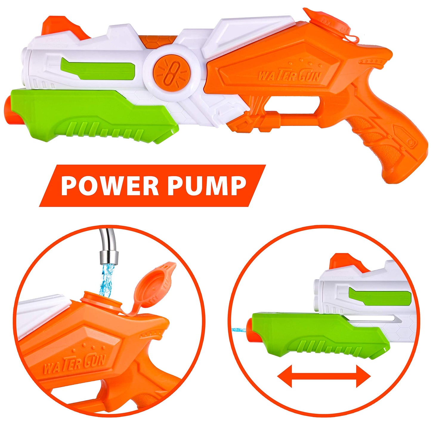 JOYIN 3 Pack Water Guns Toy Super Water Blaster Water Soaker Squirt Guns for Kids Summer Swimming Pool Beach Sand Outdoor Water Activity Fighting Play