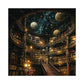 Larkipuzz Fantasy Space Library Puzzles for Adults 1000 Pieces, Mystery Art Book Planet Jigsaw Puzzles, Magic Starry Night Bookshelf Stars Moon Puzzle