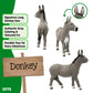 Schleich Farm World Realistic Donkey Animal Figurine - Highly Detailed and Durable Farm Animal Toy, Fun and Educational Play for Boys and Girls, Gift