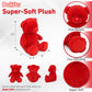 DolliBu Red Bear Stuffed Animal - Super Soft Huggable Red Wild Animal Bear Plush Toy Gift for Kids and Adults - 10 Inches