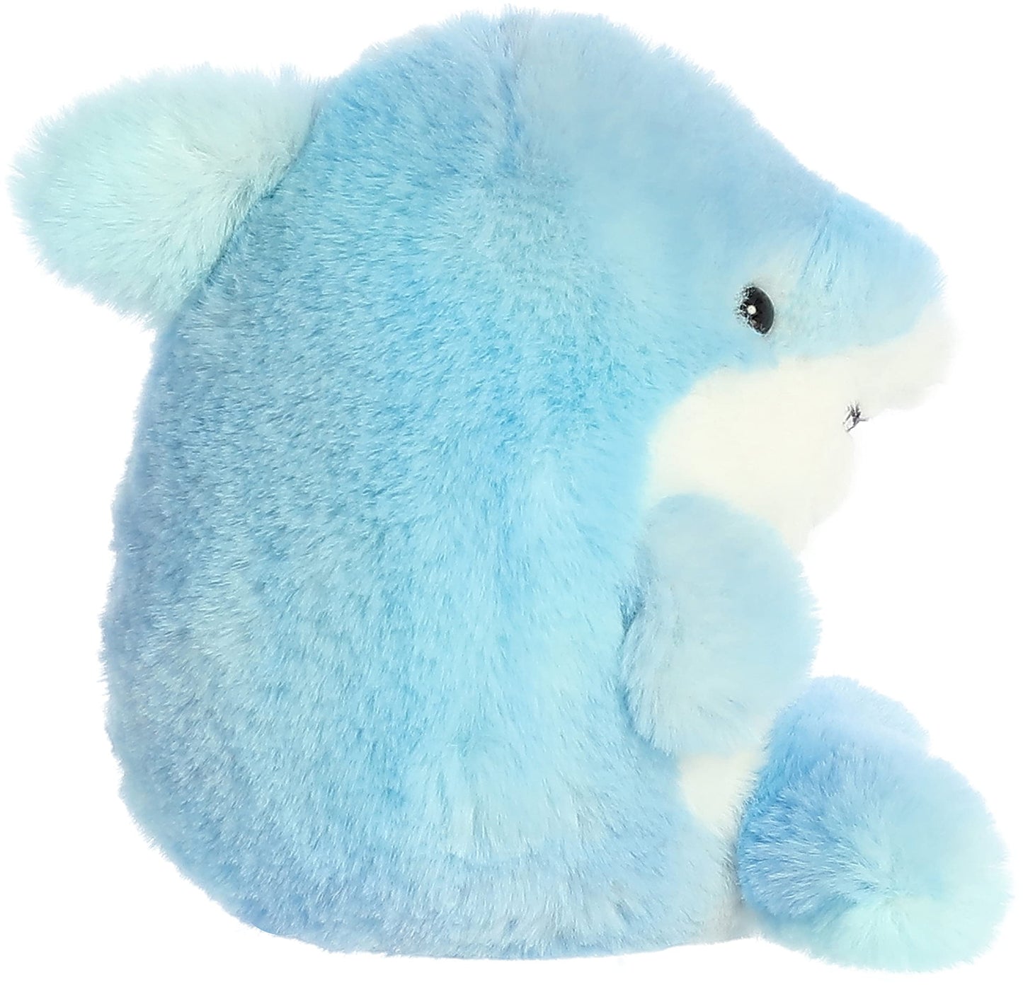 Aurora® Round Rolly Pet™ Sutton Shark™ Stuffed Animal - Adorable Companions - On-The-Go Fun - Blue 5 Inches