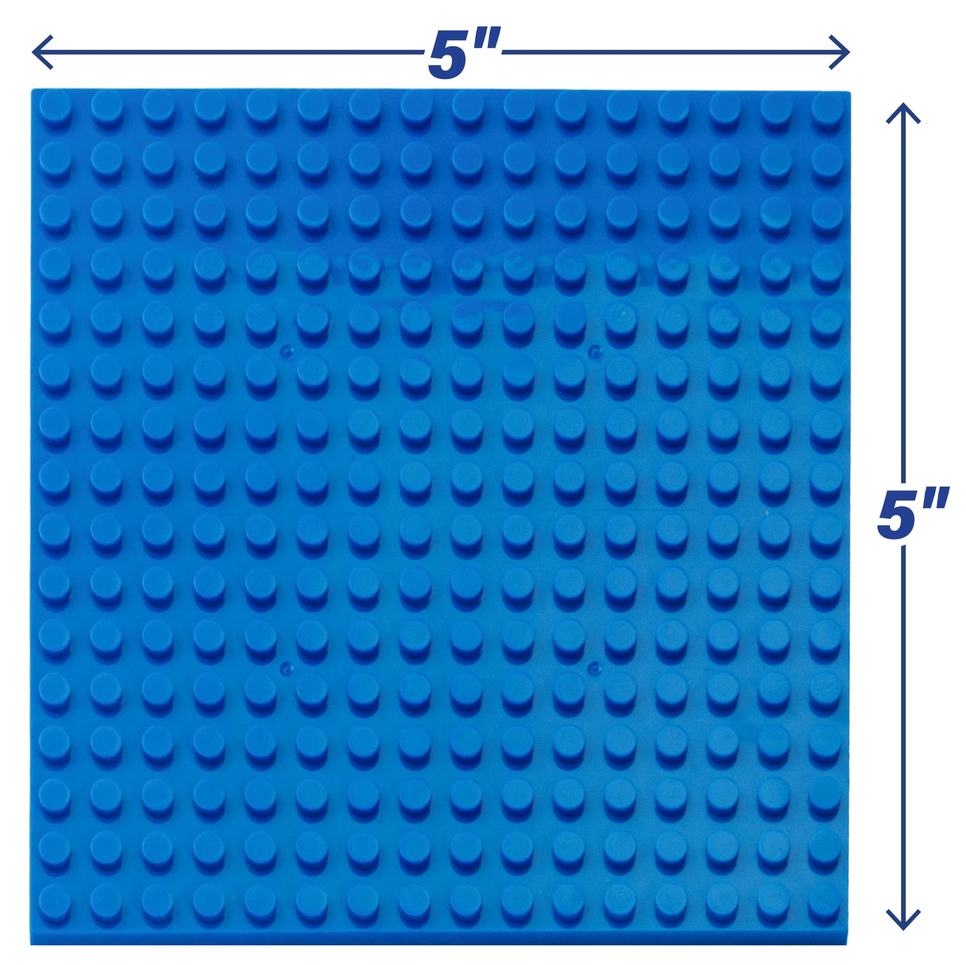 Classic Baseplates for Building Bricks - Set of 10 Sand 5"x5" Building Plates- Dual Connectivity, Build on Both Sides- Compatible, Tight Fit w Major