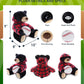 DolliBu Black Bear with Baseball Plush with Red Plaid Hoodie - Soft Huggable Bear, Playtime Teddy Bear Plush Toy, Baseball Plush Stuffed Animal Toy