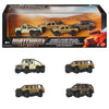 Matchbox Toy Cars, Desert Chase Escape 4-Pack of 1:64 Scale Die-Cast SUVs from the Movie, Includes Toyota 4Runner with Exclusive Deco, Collectible Set