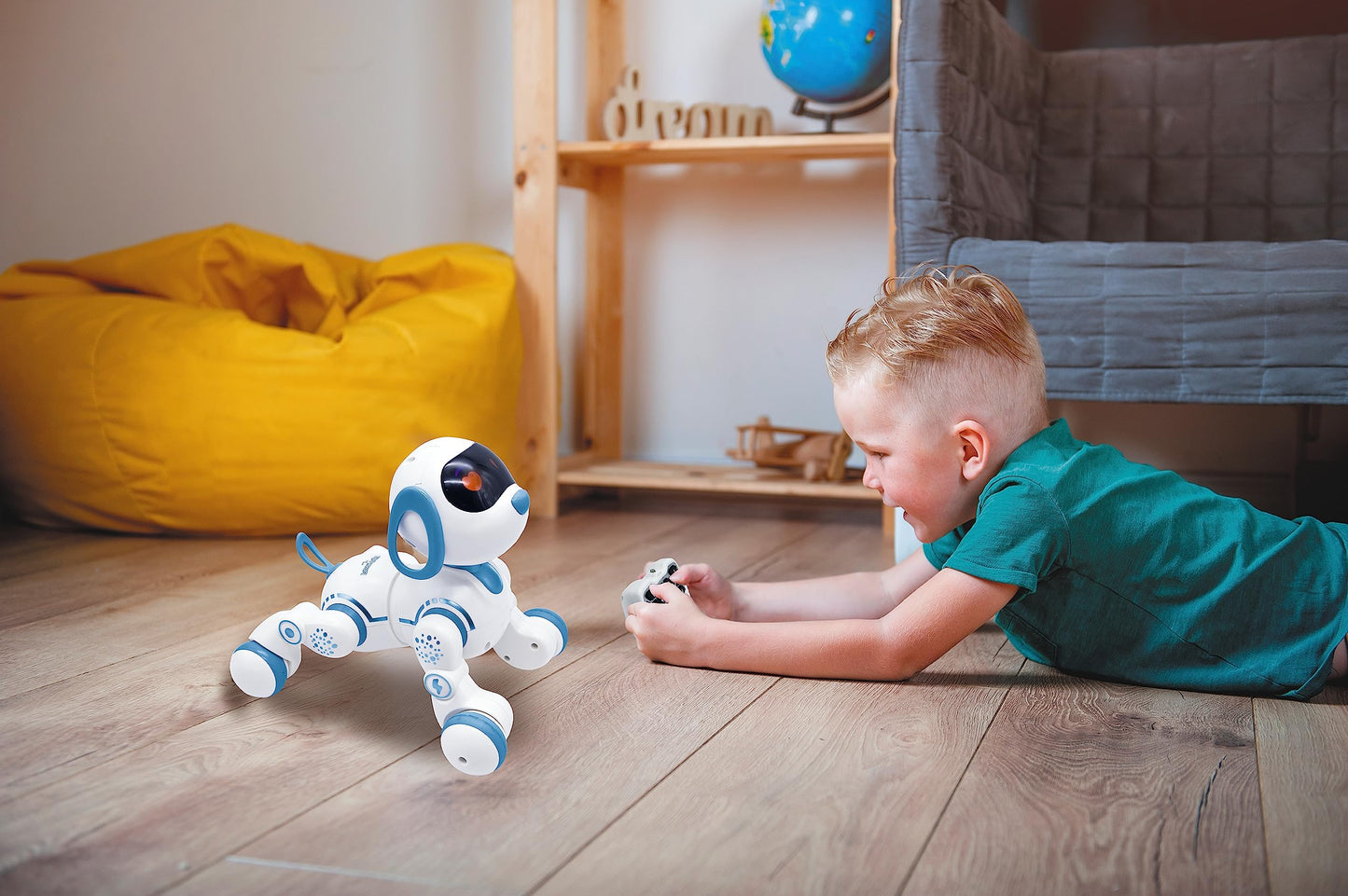 Lexibook Power Puppy® Jr - My Little Robot Dog - Robot Dog with Sounds, Music, Light Effects - Barks and Walks Like a Real Dog, Toy for Boys and Girls