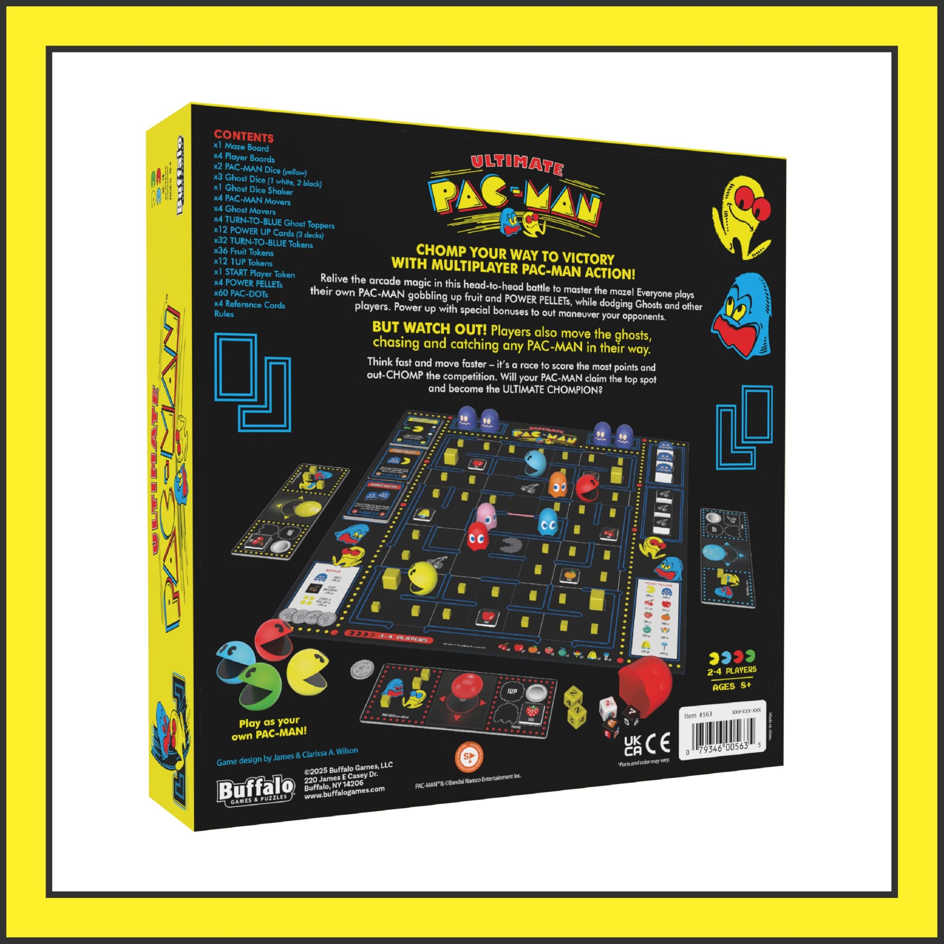 Ultimate PAC-MAN Board Game - Retro Arcade Classic! - Official Licensed - 2-4 Players, Ages 8+