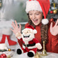 4E's Novelty Animated Santa Claus Plush, Makes Gas Sound, Talking Christmas Bear Plush Toys for Kids 8" Funny Christmas Stuffed Animals Gag Gifts