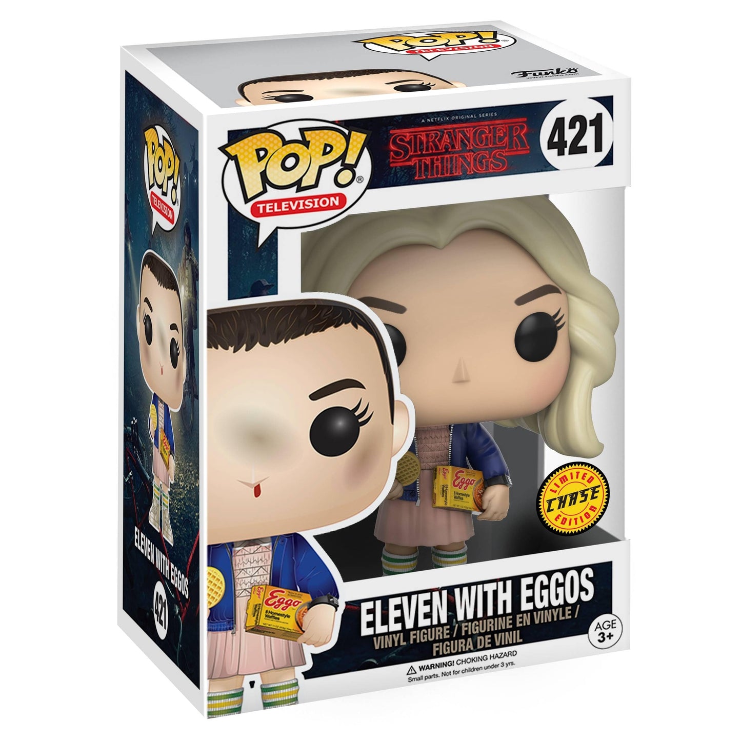 Funko Pop Stranger Things Eleven with Eggos Vinyl Figure, Styles May Vary - with/Without Blonde Wig,Multicolor,Standard,13318 - Collectable Vinyl