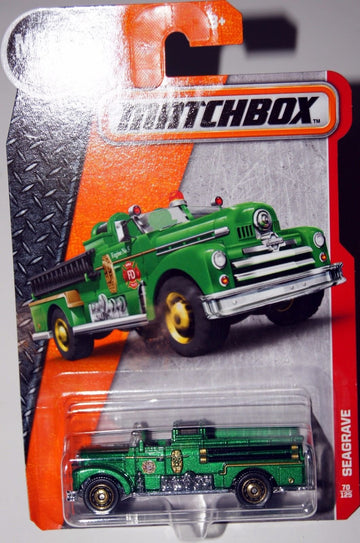 Matchbox 2016 MBX Heroic Rescue Seagrave Fire Engine 70/125, Green