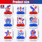 9 Pieces 4th of July Honeycomb Centerpieces - Red Blue Patriotic Independence Day Table Decorations for USA Party, Memorial Day, Veterans Day, July