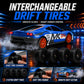 Liberty Imports RC Drift Car 1/24 2.4GHz 4WD Remote Control Sport Racing On-Road Vehicle with LED Light, Batteries and Drift Tires (Style 7)