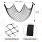ZUEXT Decorative Fishing Net 80x40 Inch, 2 Pack Large Black Picture Fish Net, Wall Photo Hanging Fishnet for Nautical Mermaid Pirate Ocean Themed