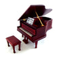 1:12 Scale Mahogany Piano with Bench #D4120
