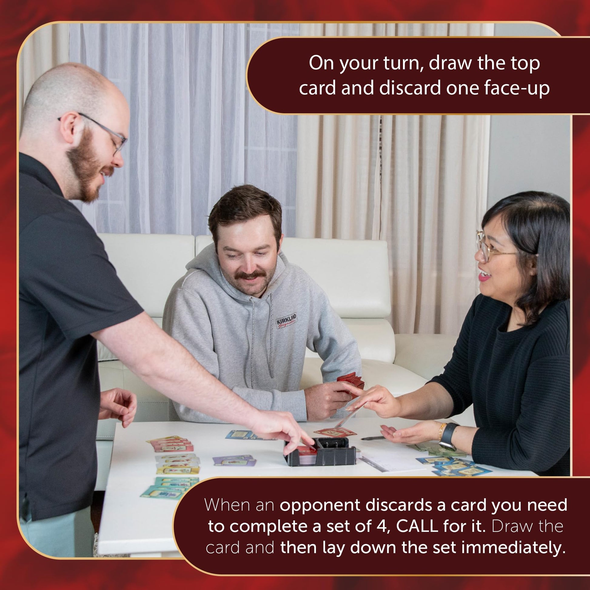 Continuum Games Mahjongg Card Game Gold Standard Edition for Family Fun - American & Chinese Rules Great Gift for Teens & Adults Portable & Easy