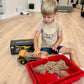 KIDMARKT RC Dump Truck Toy for Kids | 9-Channel Metal Construction Vehicle with Working Bed, Lights & Sounds, Rechargeable Remote Control Truck