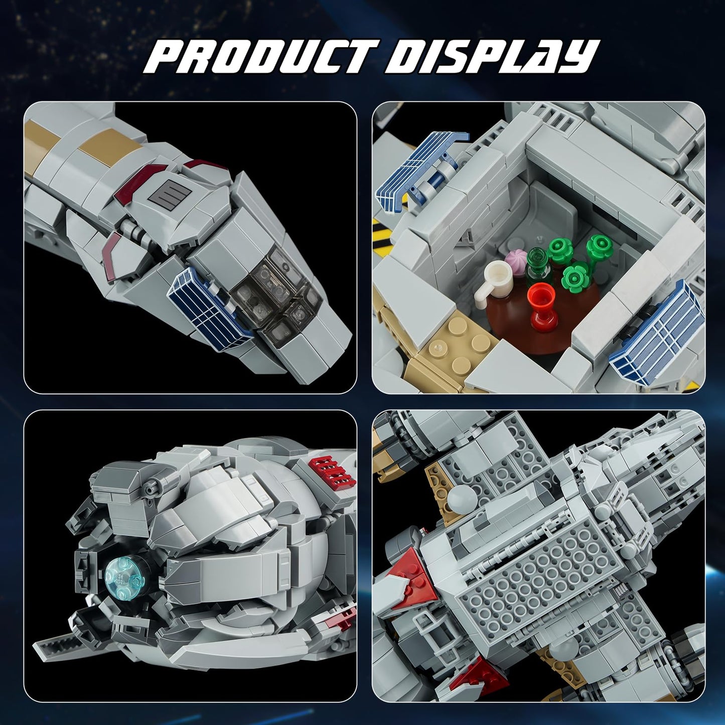 Firefly-Class Spaceship Building Set, Sci-Fi Space Wars Ship Model Toys, Compatible with Lego, Collectible Creative Building Blocks for Adults, Aged