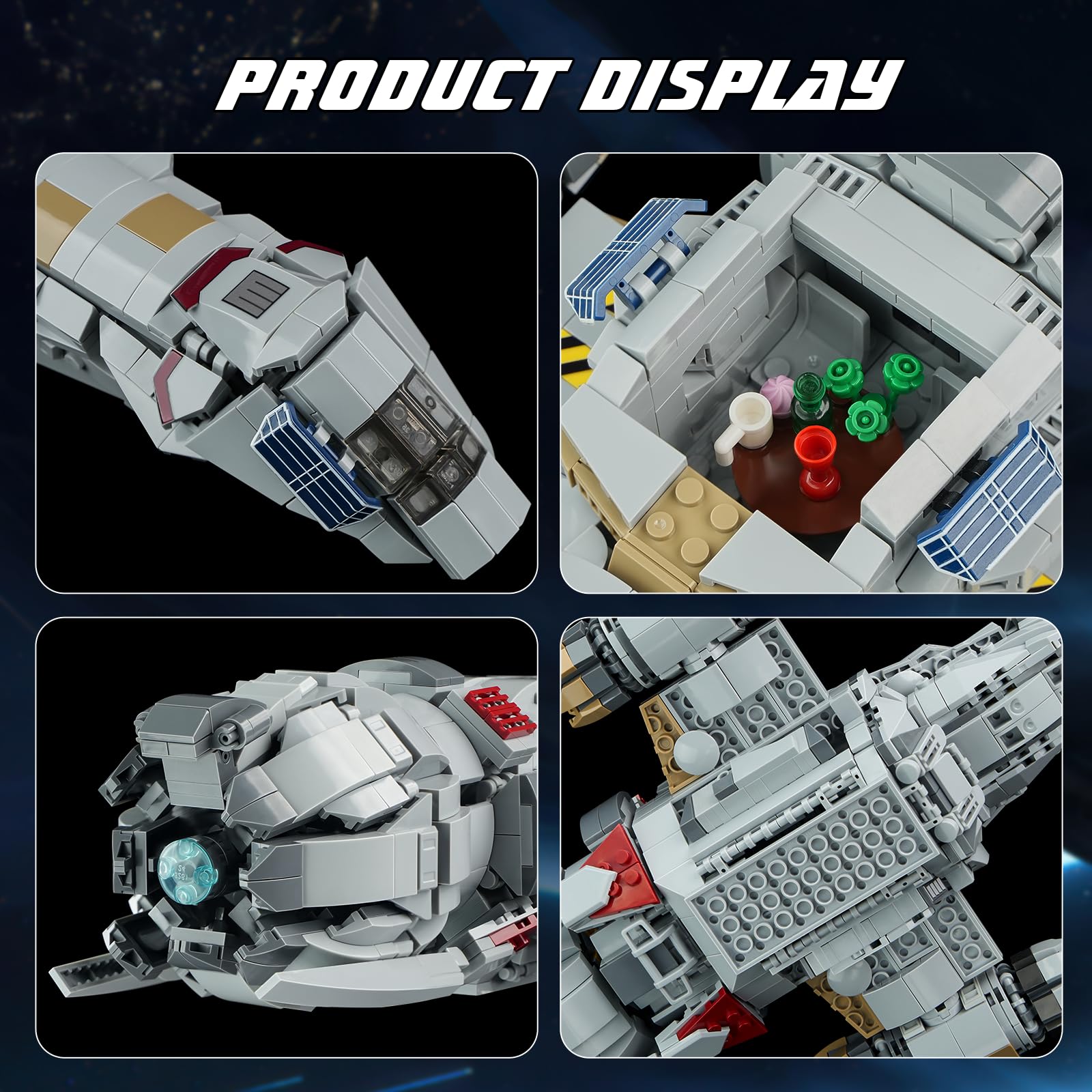 Firefly-Class Spaceship Building Set, Sci-Fi Space Wars Ship Model Toys, Compatible with Lego, Collectible Creative Building Blocks for Adults, Aged