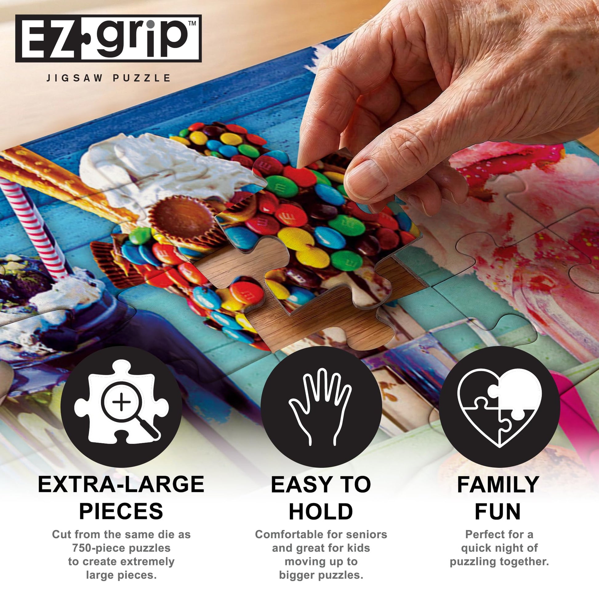 MasterPieces Trendz - Freakshakes 300pc EzGrip Puzzle Multicolor, 18" x 24"
