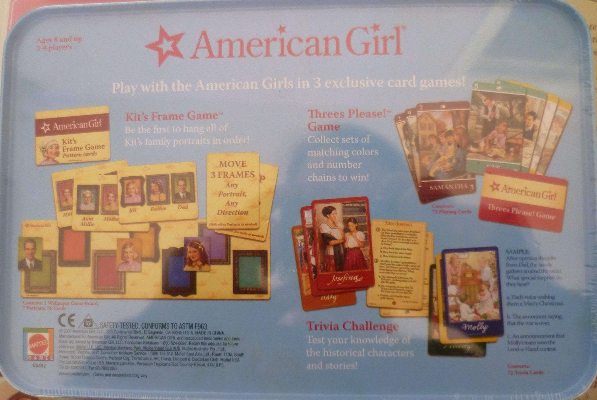 Mattel American Girl Card Game Collection