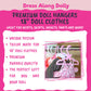 Doll Clothes Hangers for 18" Dolls -Set of 12 White Butterfly Hangers- Unique Design Compatible w American Girl Outfit Accessory Coat Hangers, Holds