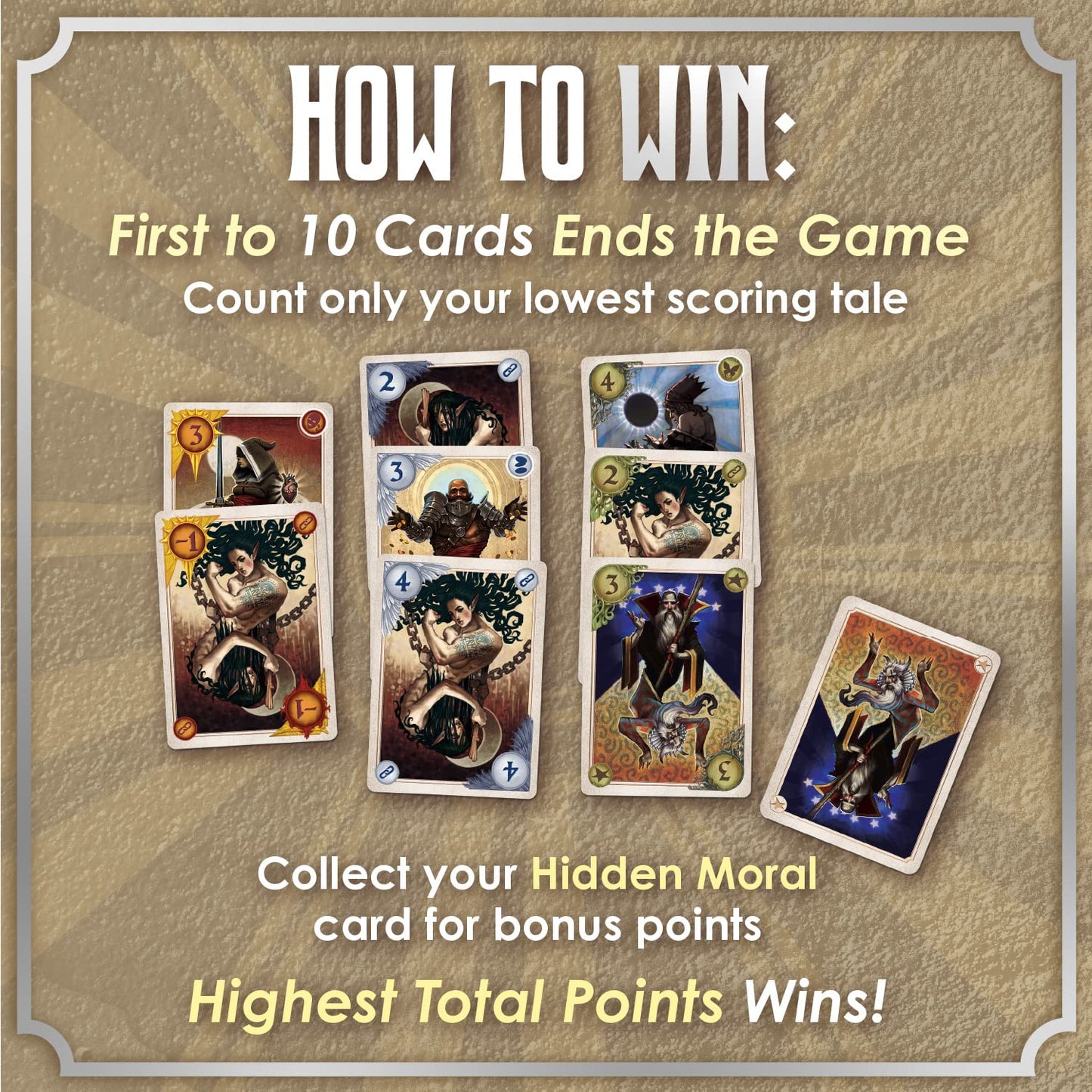 Calliope Games Allegory - Fantasy Strategy Card Game - Tabletop Bidding Card Game for Kids & Adults - 2-6 Players - from The Makers of Tsuro and Roll