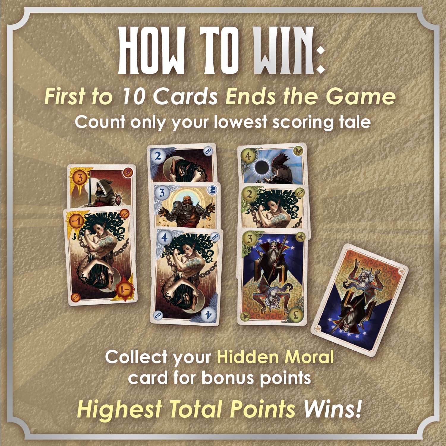 Calliope Games Allegory - Fantasy Strategy Card Game - Tabletop Bidding Card Game for Kids & Adults - 2-6 Players - from The Makers of Tsuro and Roll