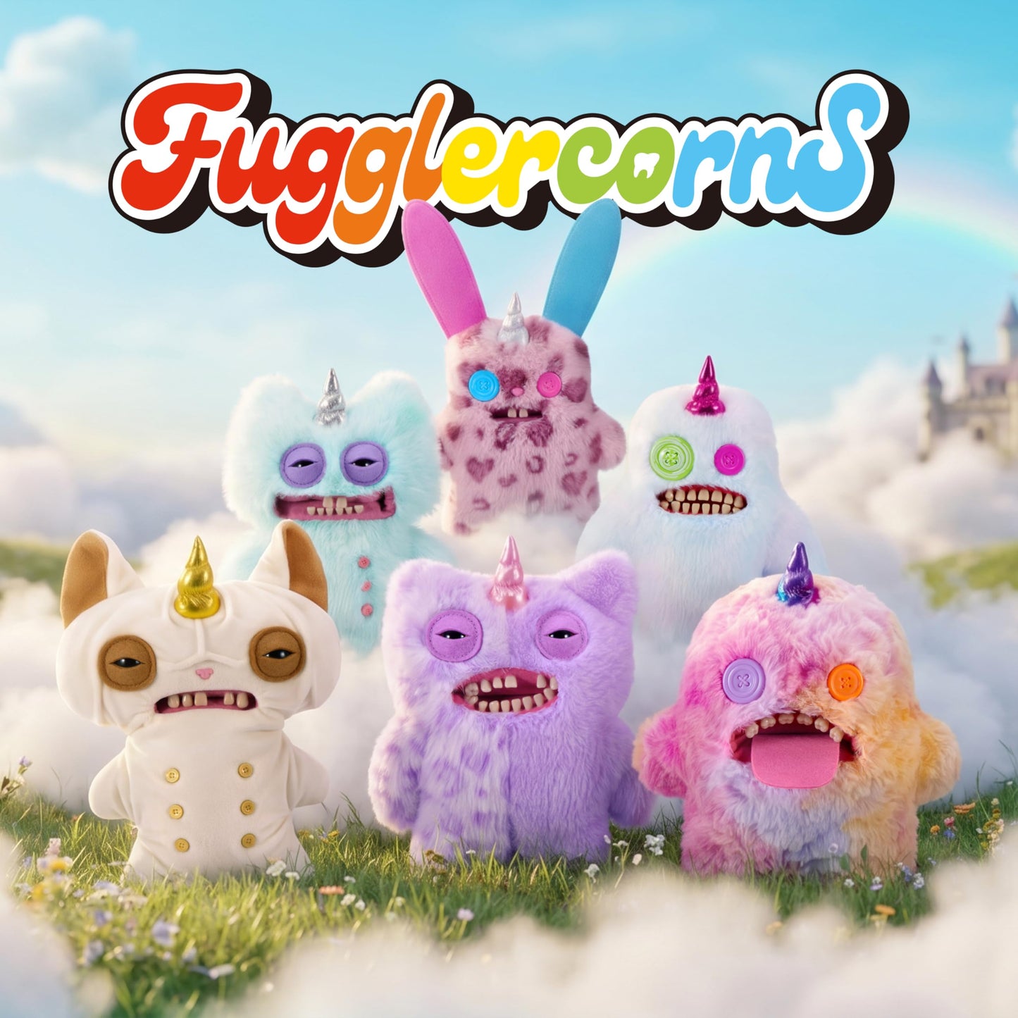 Fuggler Fugglercorns 9 Inch Plush Collectible Toy (Stinkface) by ZURU Featuring Funny Ugly Monster Unicorn Designs with Glitter Details, Human?Like