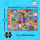 Re-marks State Flowers Stamp Collage Jigsaw Puzzle, 500 Large Piece Jigsaw Puzzle for All Ages