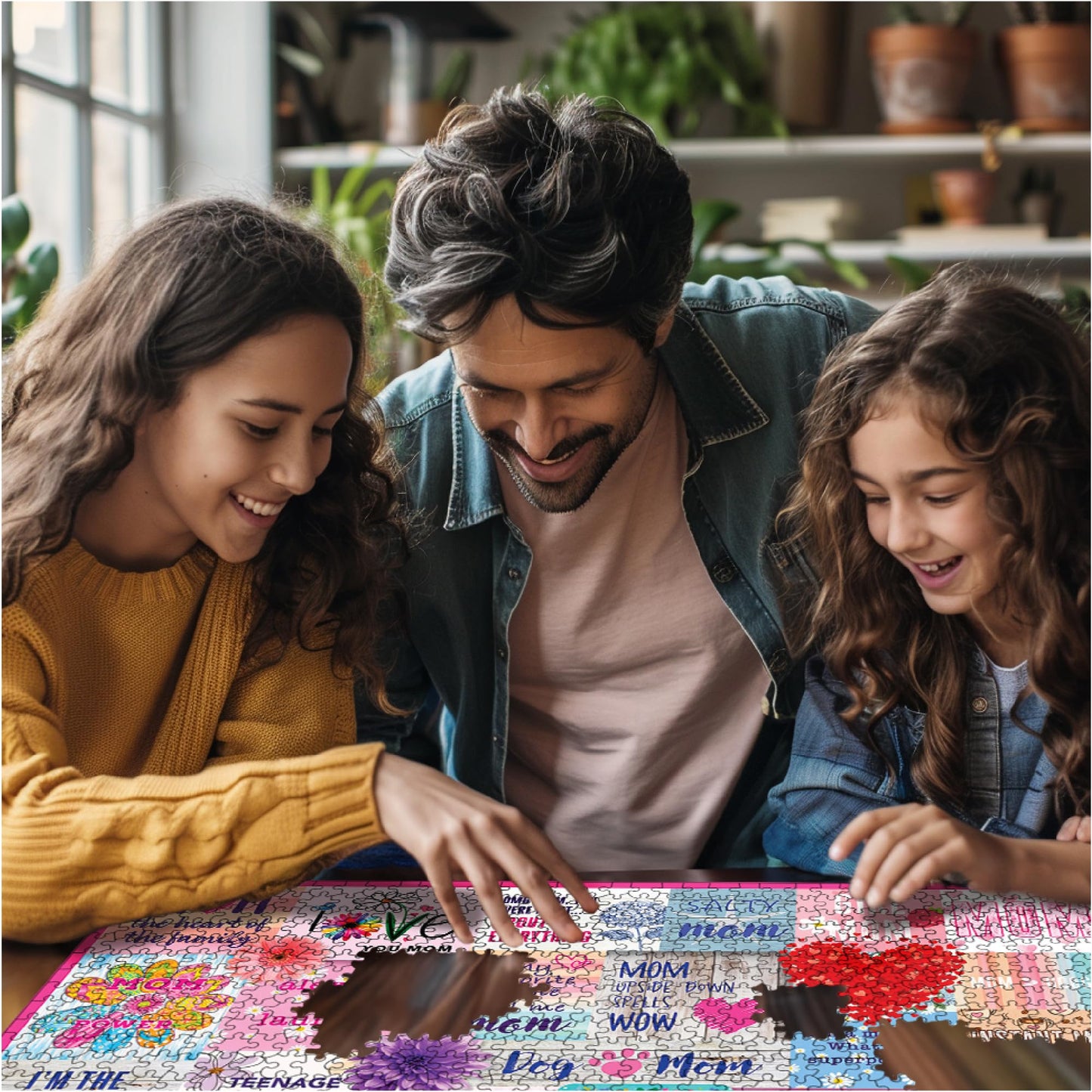 White Mountain 1000 Piece Jigsaw Puzzle Cute Mother's Day, Mom Power