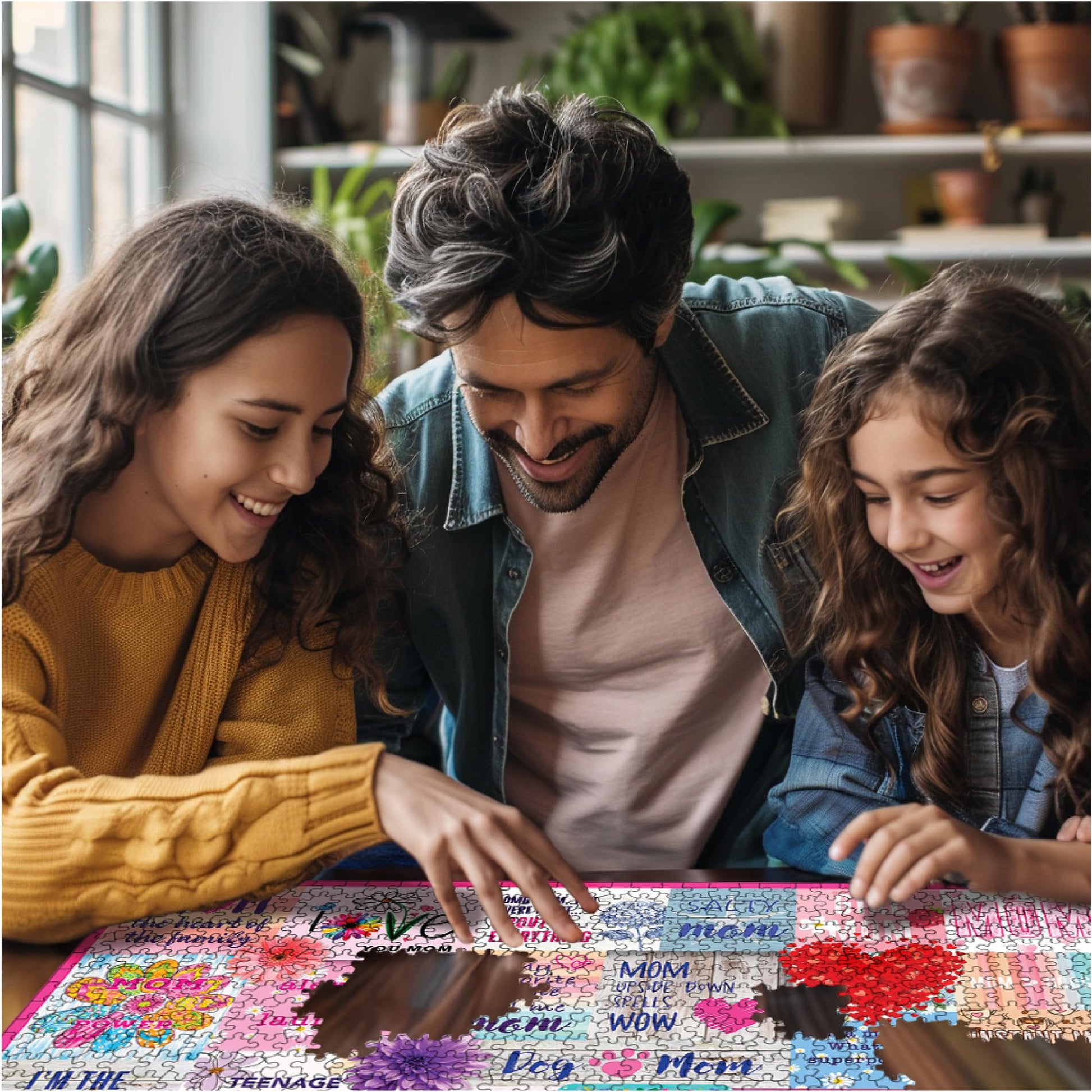 White Mountain 1000 Piece Jigsaw Puzzle Cute Mother's Day, Mom Power