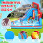 AKEYDIY Bounce House Water Slide for Kids 3-12 - Outdoor/Indoor Inflatable Water Slide with Slides Backyard, Dump Bucket, Climbing Wall, Splash Pool