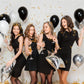 EMART Black Balloons 12 Inch 100pcs, Latex Balloons for Party(with Ribbon)