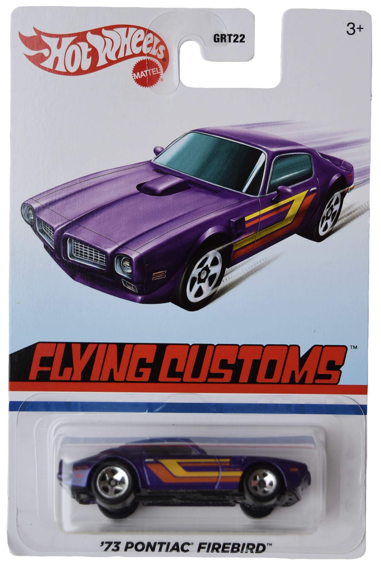 DieCast Hotwheels Flying Customs ['73 Pontiac Firebird], Purple [Ship in Protector case]
