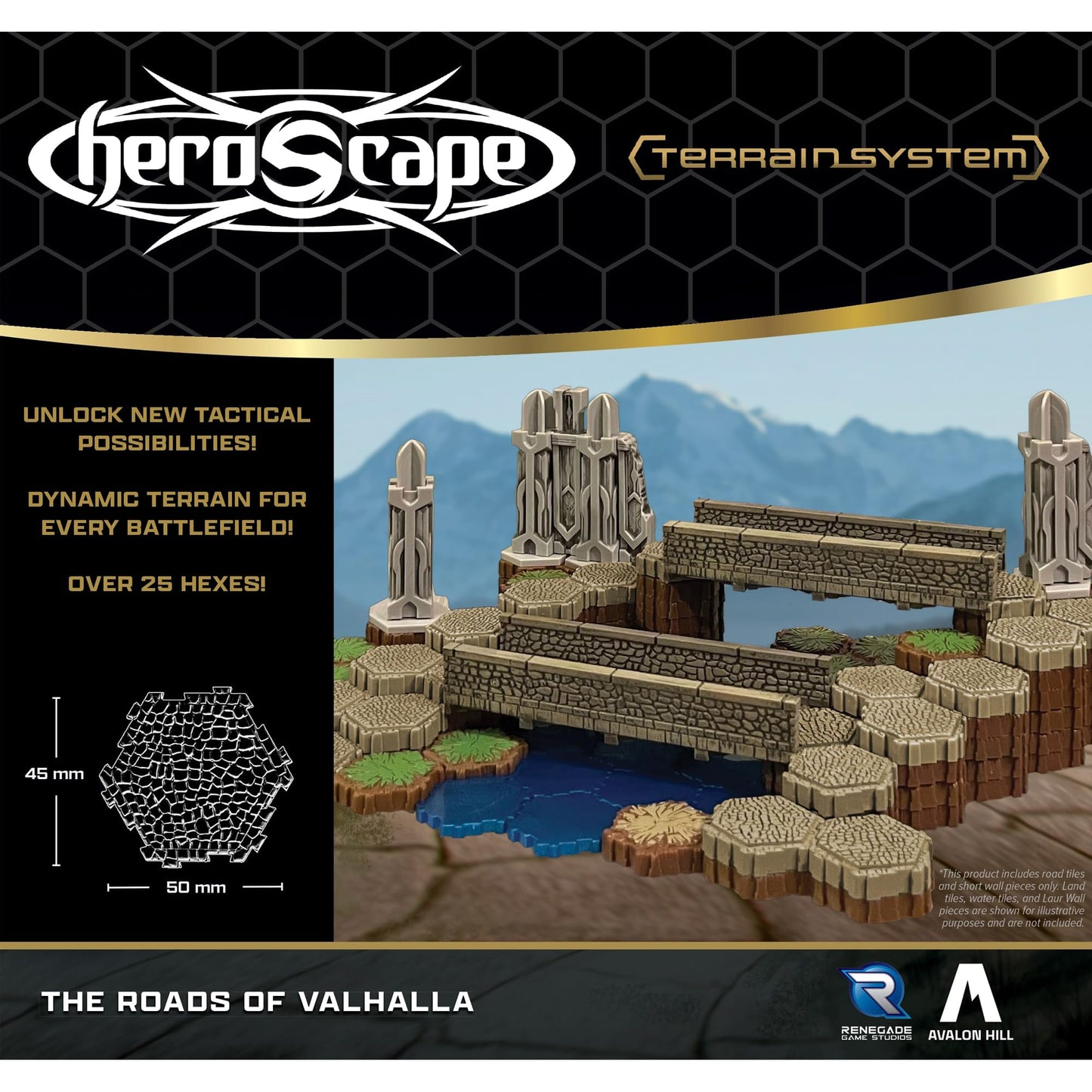 Renegade Game Studios Heroscape Roads of Valhalla Terrain Expansion Add-on for Board Game