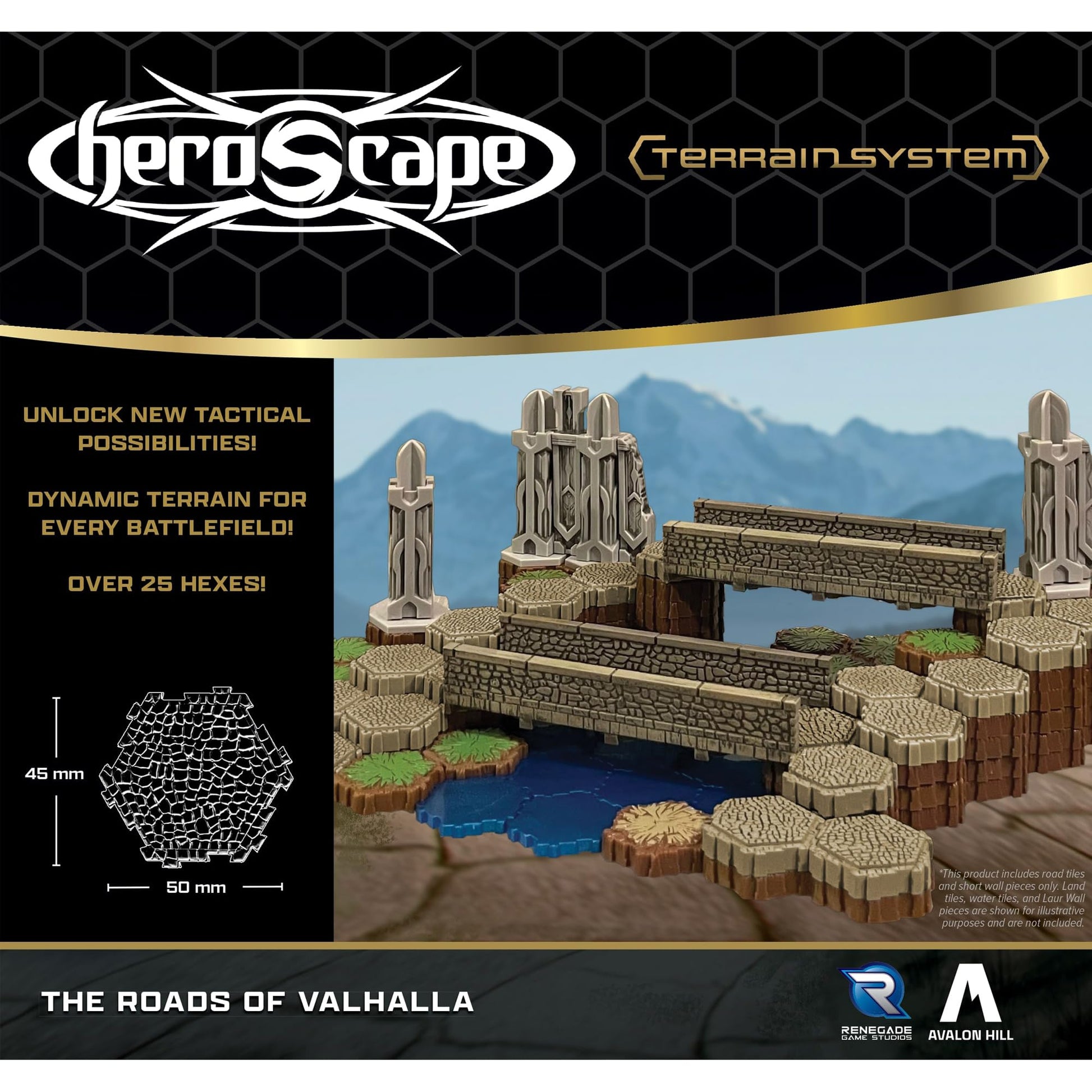 Renegade Game Studios Heroscape Roads of Valhalla Terrain Expansion Add-on for Board Game