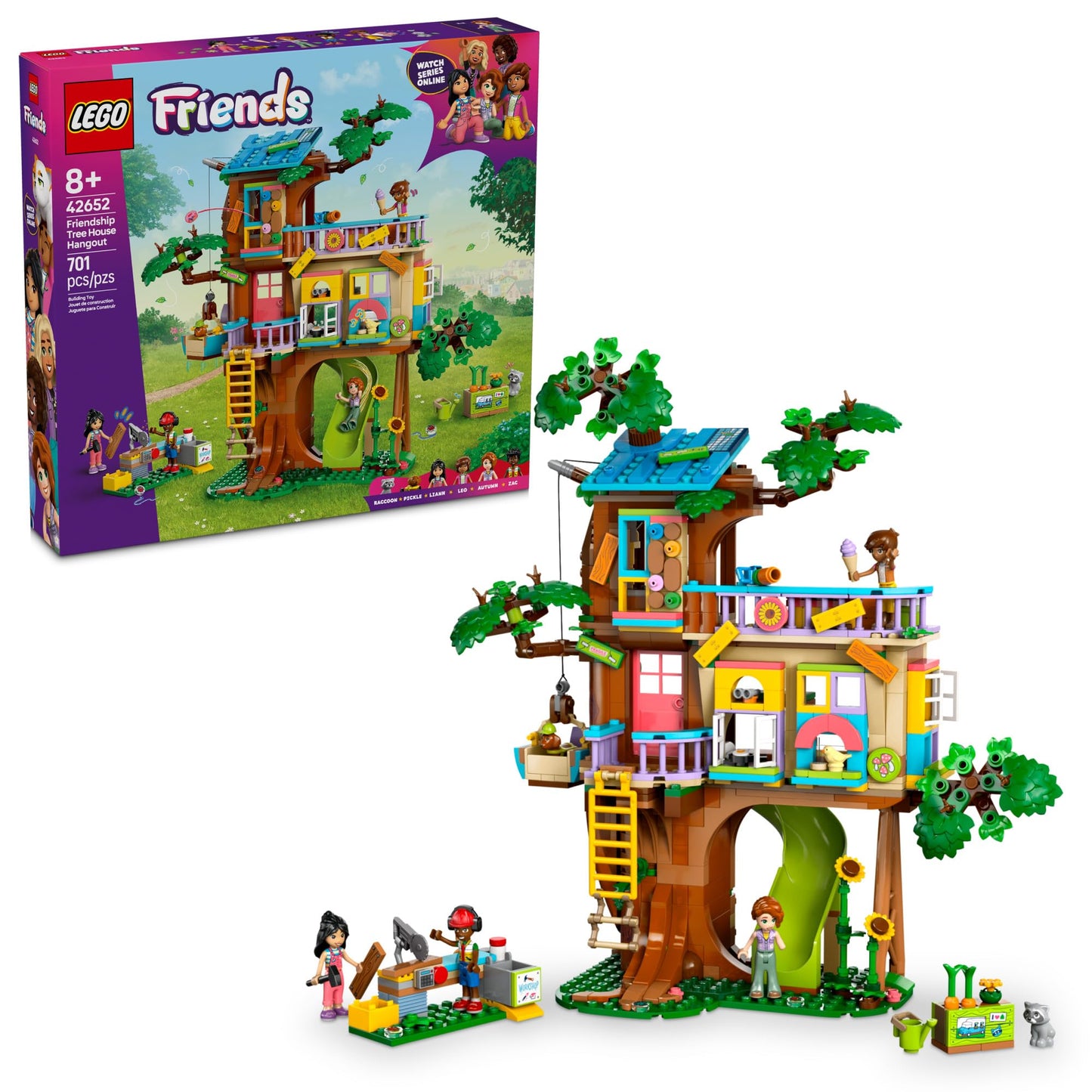 LEGO Friends Friendship Tree House Hangout - Building Toy Playset for Kids, Girls and Boys, Ages 8+ - Pretend Play Gift Idea for Birthdays - with 4