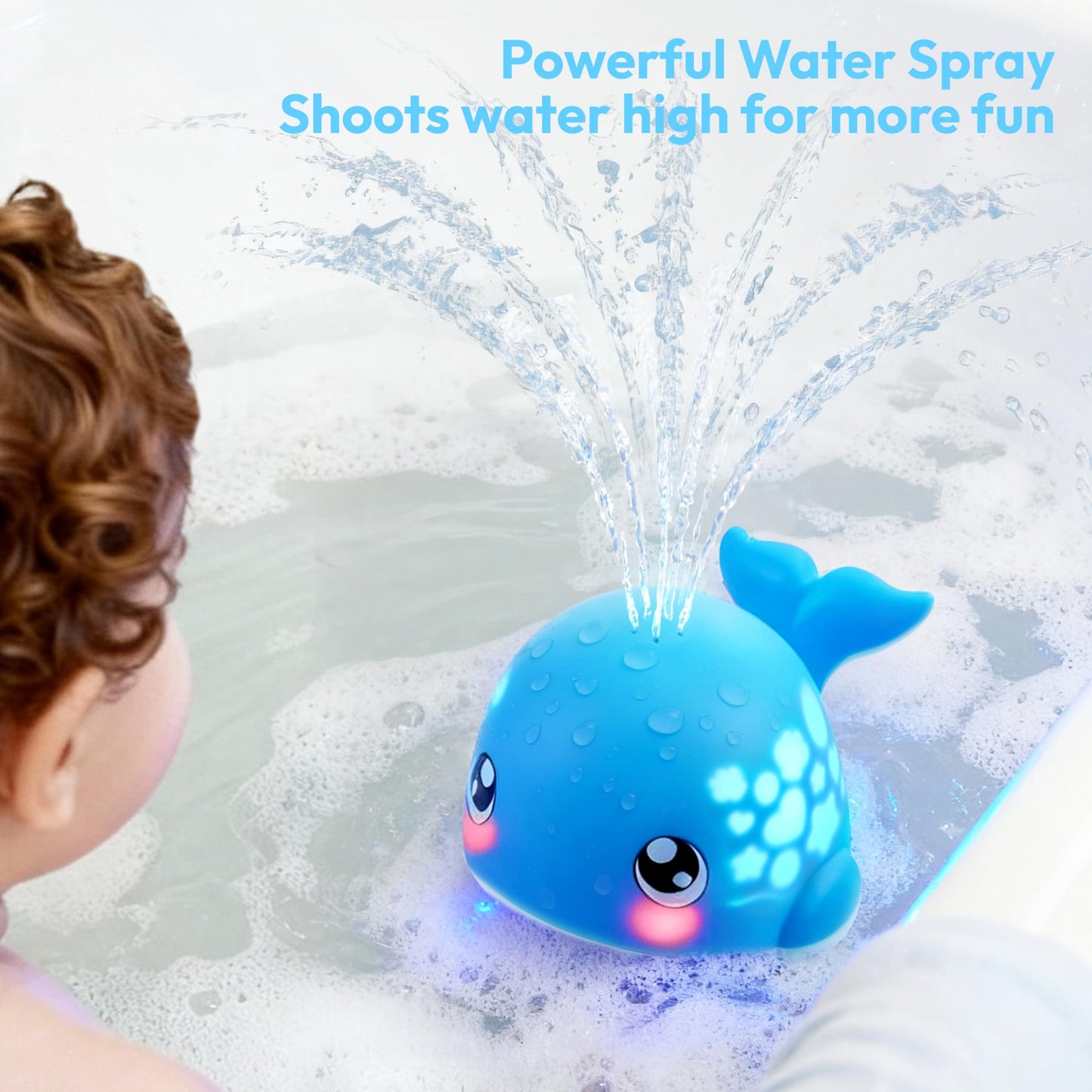lalalark Baby Bath Toys, Sprinkler Whale Bath Toy for Babies 6-12 Months, Light Up Bath Toys for Kids Ages 1-3, Bathtub Toy for Boy & Girl, Easter
