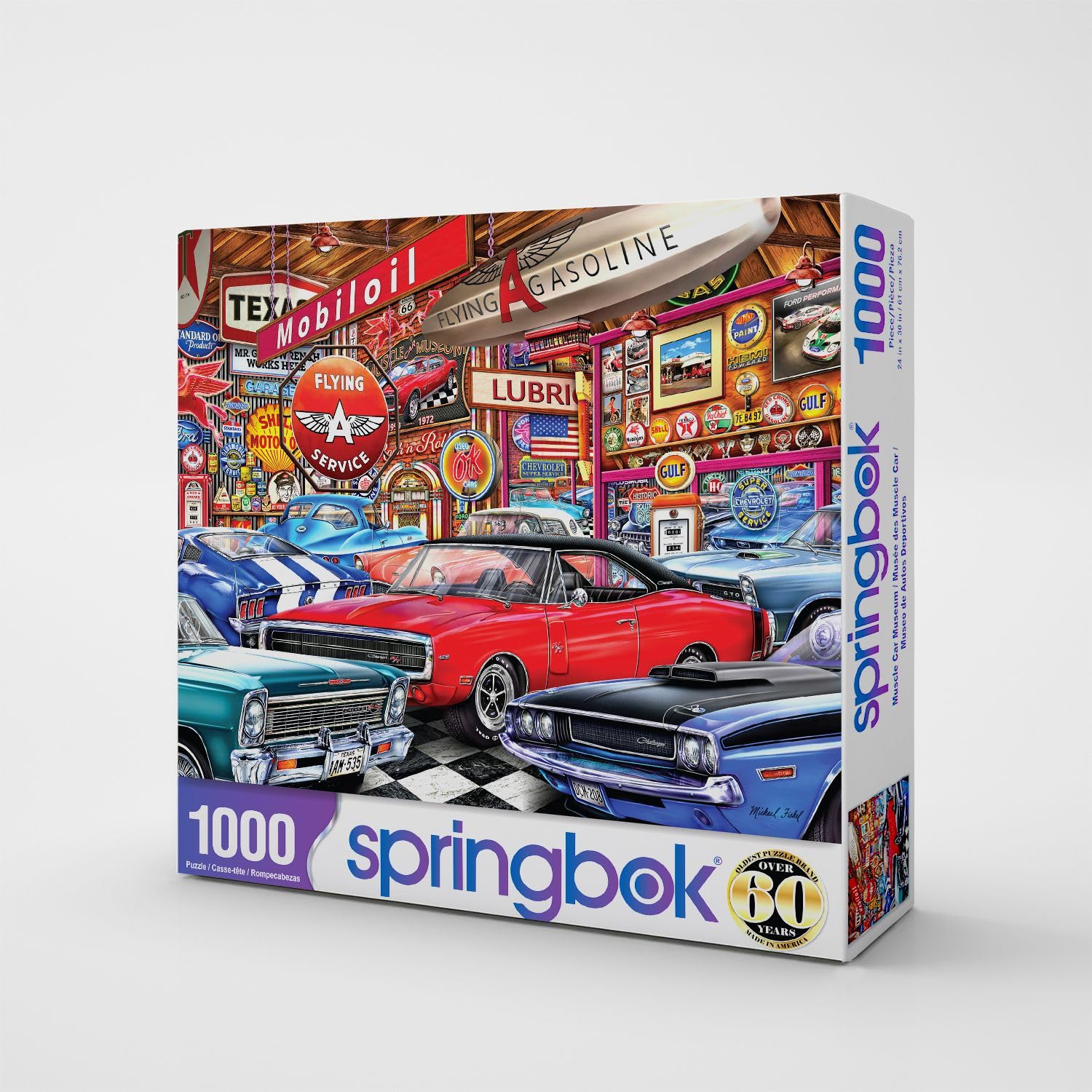 Springbok Muscle Car Museum 1000 Piece Jigsaw Puzzle for Adults