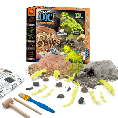 ArtSkills Dinosaur Fossil Digging Kit for Kids Glow in the Dark Dinosaur